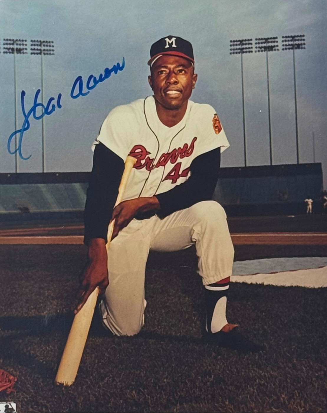 メジャーリーグベースボール Hank Aaron 直筆サイン入りフォト 額装品 7e15040a-db16-4903-9507-
