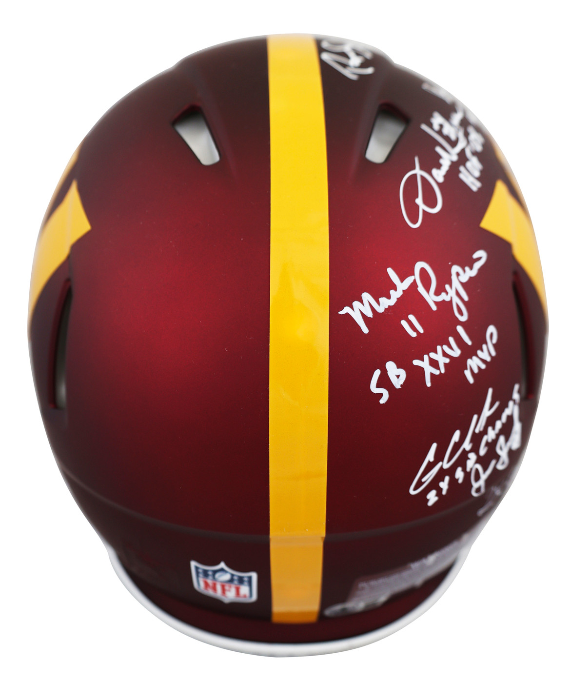 Washington (11) Green, Riggins +8 Signed F/S Speed Proline Helmet W/ Case BAS