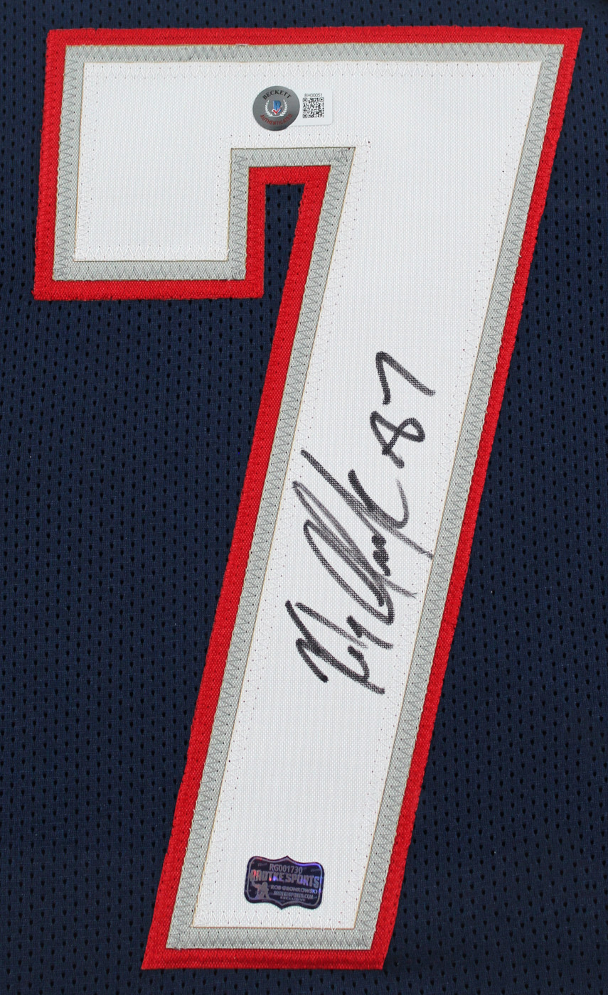 Rob Gronkowski Authentic Signed Navy Blue Pro Style Framed Display BAS Witnessed