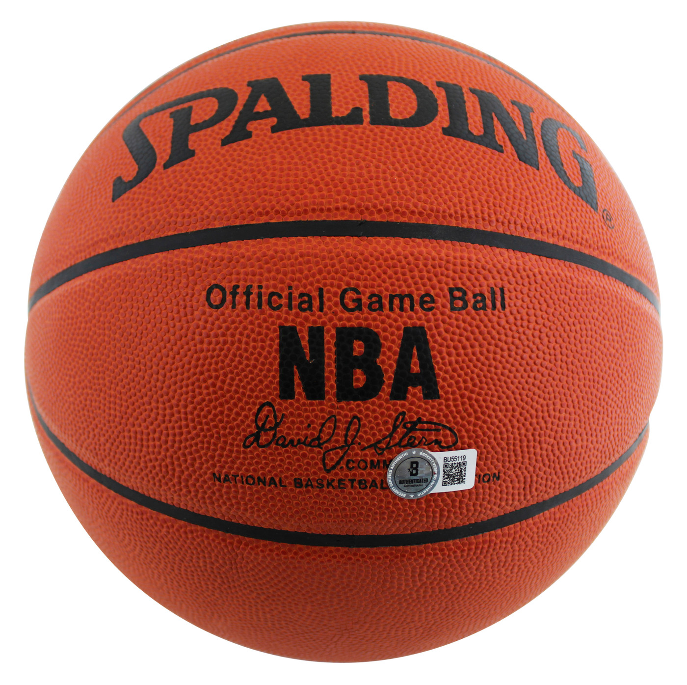 Pistons Bob Lanier Signed Spalding Official NBA Game Basketball BAS #BU55119