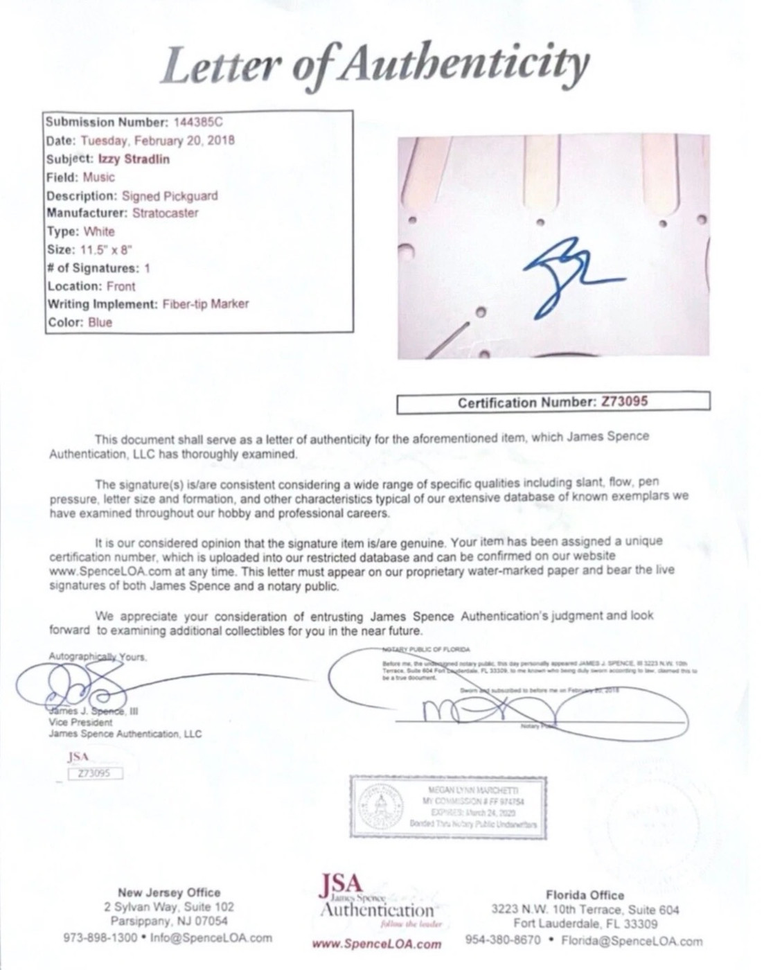 Izzy Stradlin Signed Guitar