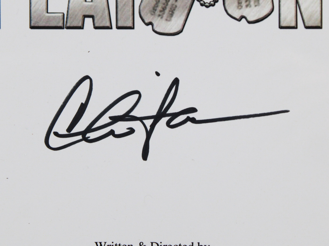 Charlie Sheen Platoon Authentic Signed Movie Script JSA Witness #WA456781