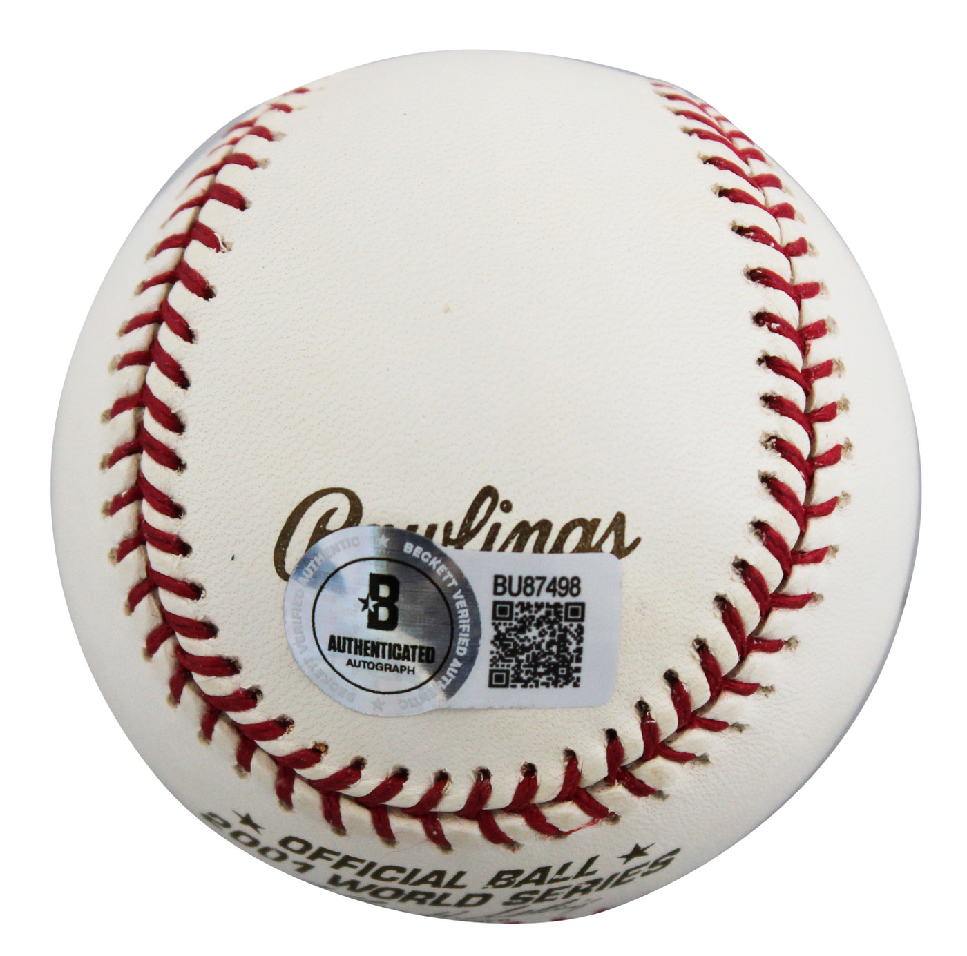 D-Backs Mark Grace Signed 2001 World Series Logo OML Baseball BAS #BU87498