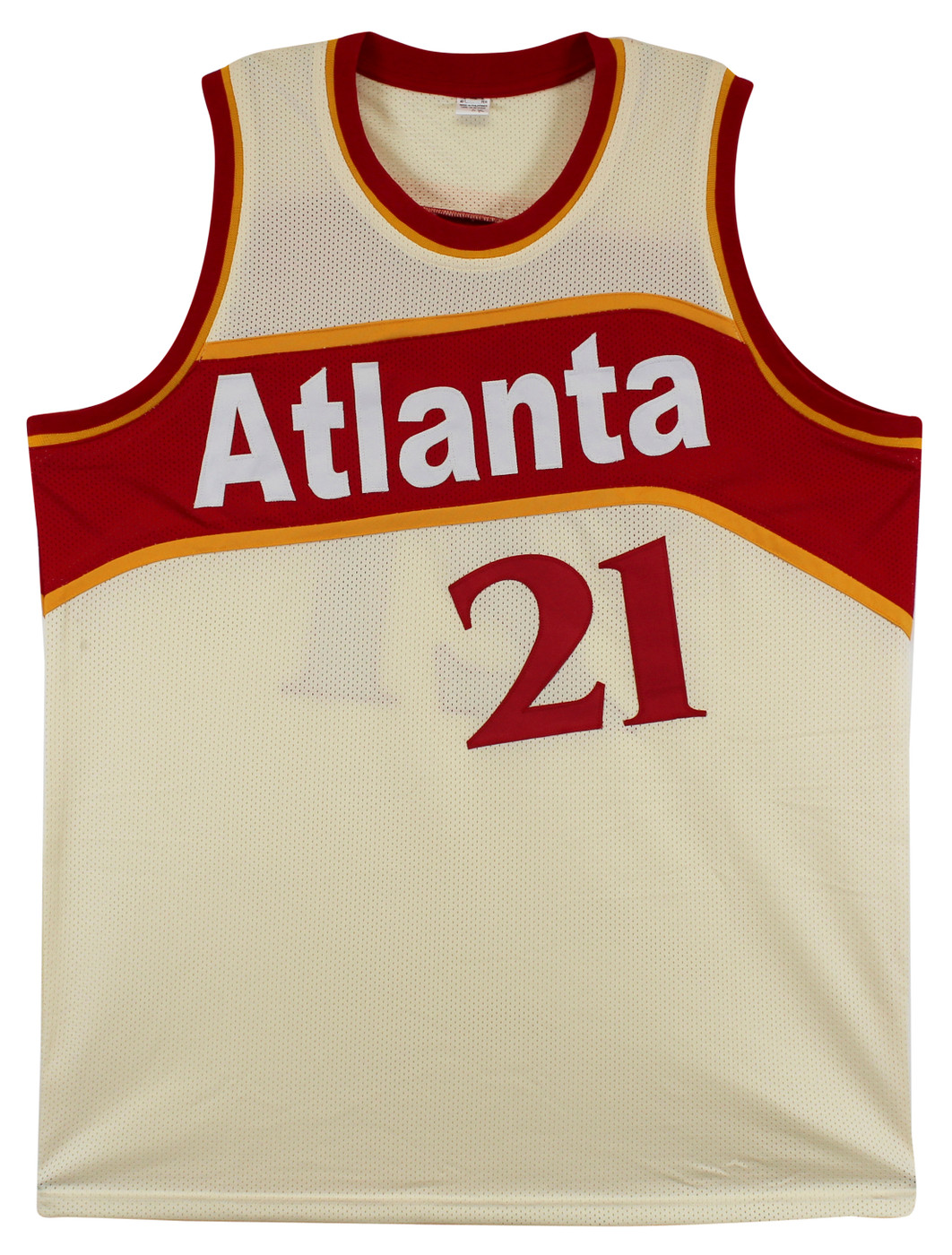 Dominique Wilkins Authentic Signed Cream Pro Style Jersey BAS Witnessed