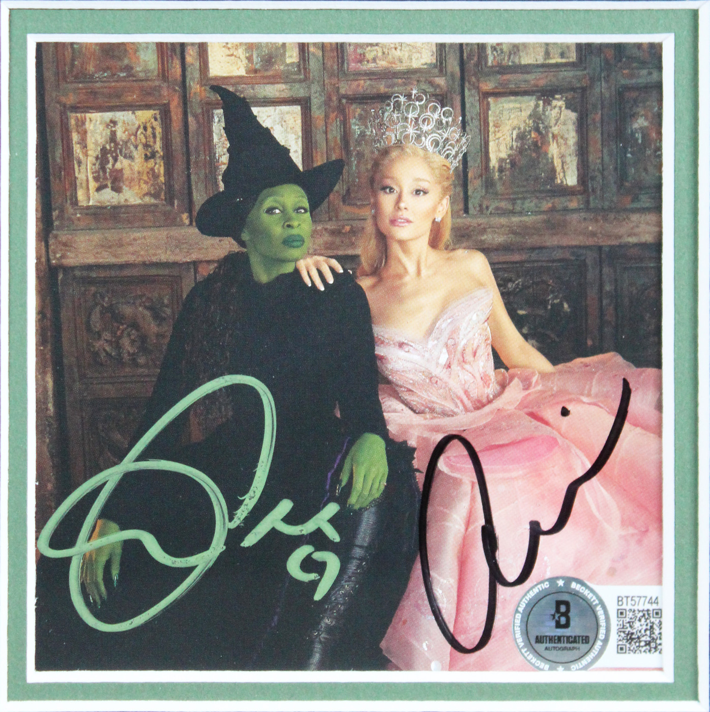 Ariana Grande & Cynthia Erivo Signed & Framed Wicked Cd Cover BAS