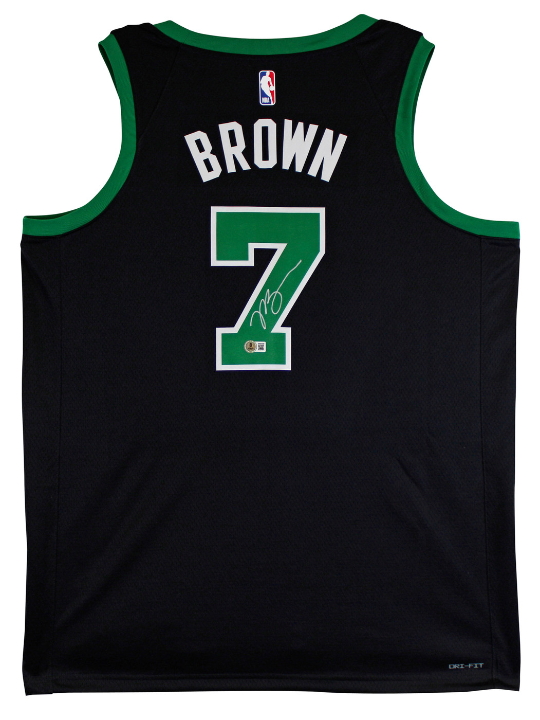 Celtics Jaylen Brown Signed Black Nike Jordan Brand Statement Ed Jersey BAS Wit