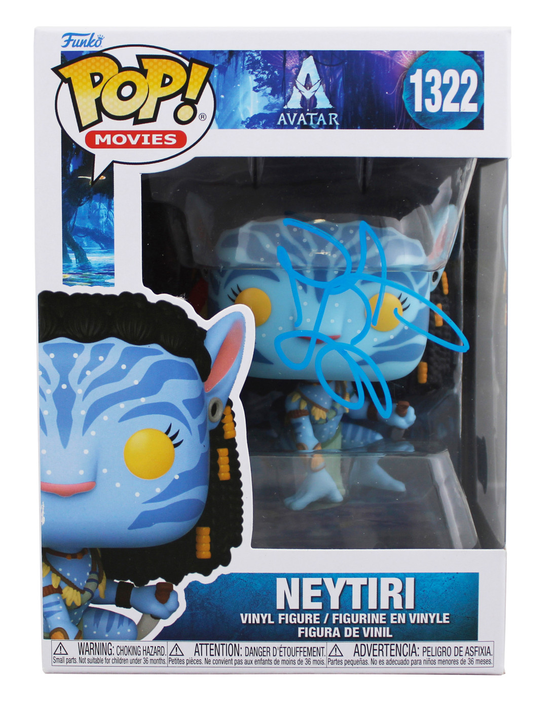 Zoe Saldana Avatar Signed Neytiri #1322 Funko Pop Vinyl Figure BAS #BR26002