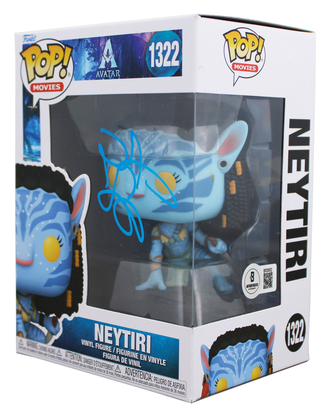 Zoe Saldana Avatar Signed Neytiri #1322 Funko Pop Vinyl Figure BAS #BR26002