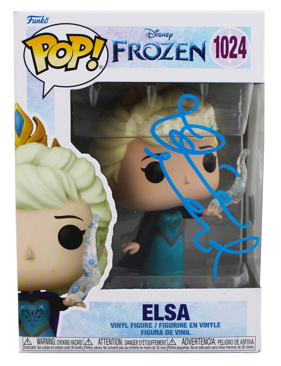 Idina Menzel Frozen Authentic Signed Elsa #1024 Funko Pop Vinyl Figure BAS