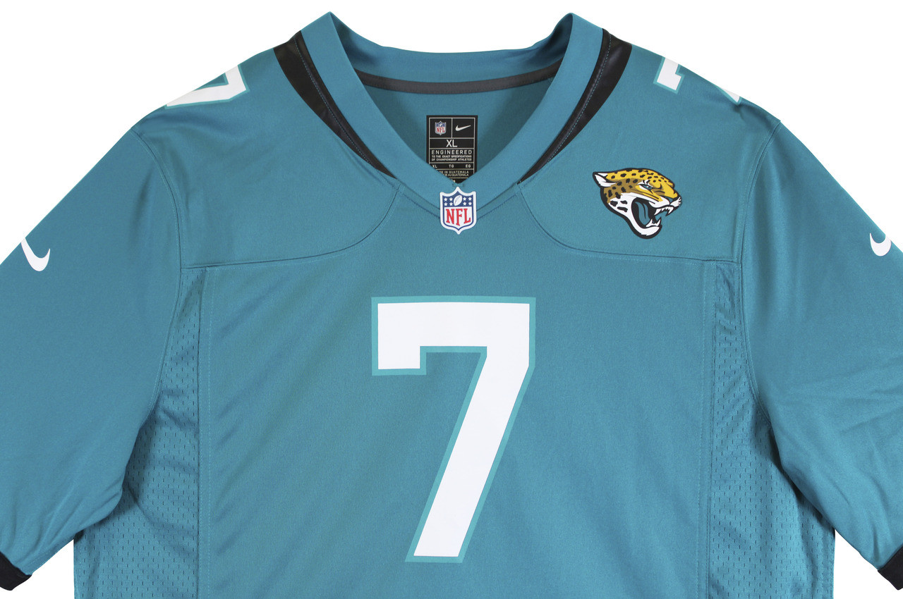 Jaguars Brian Thomas Jr. Authentic Signed Teal Nike Game Jersey Fanatics Version 1
