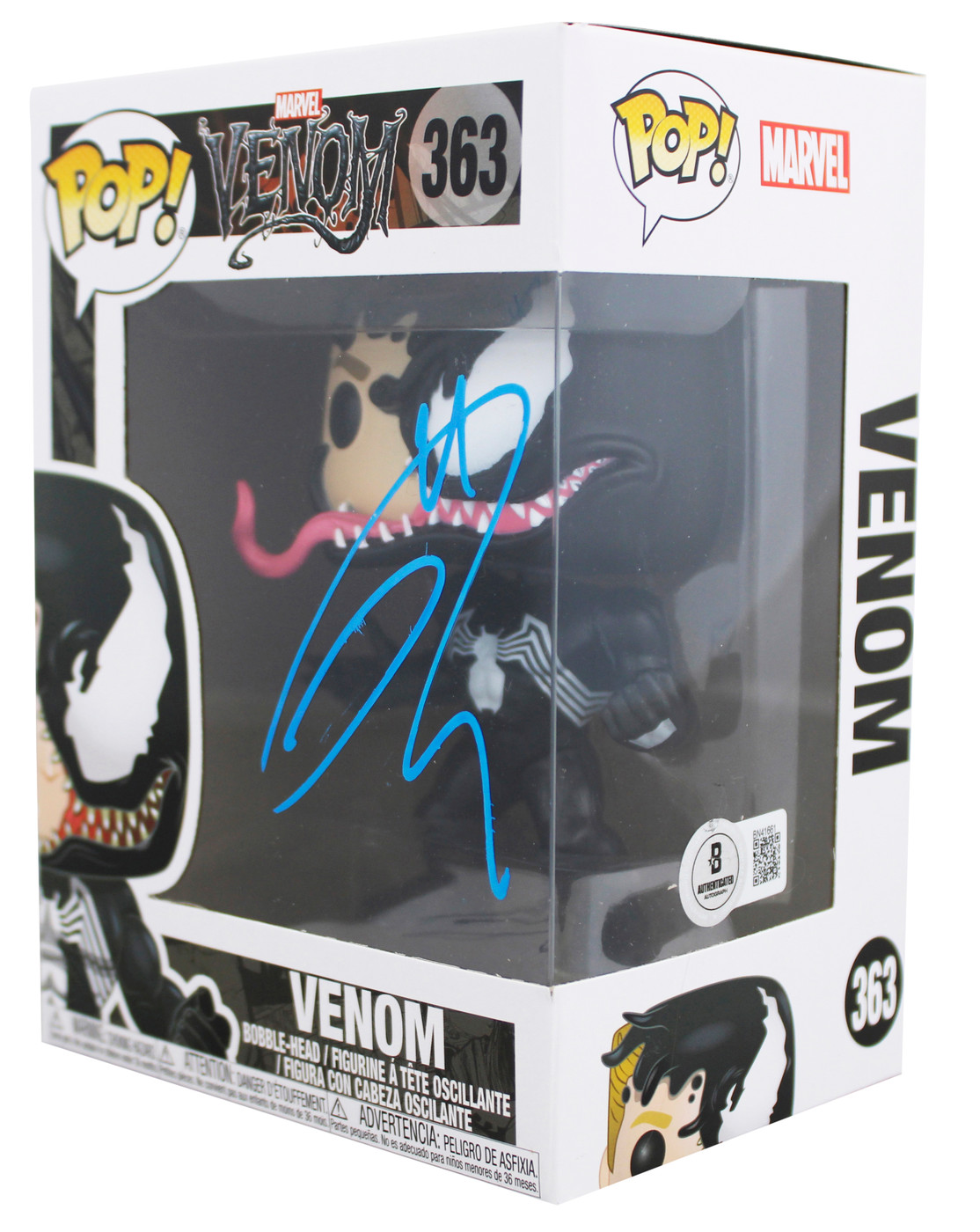 Tom Hardy Venom Authentic Signed Venom #363 Funko Pop Vinyl Figure