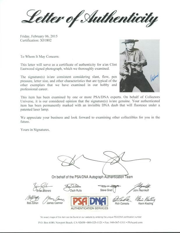 Clint Eastwood Signed Authentic 16X20 Photo Autographed PSA/DNA #X01802