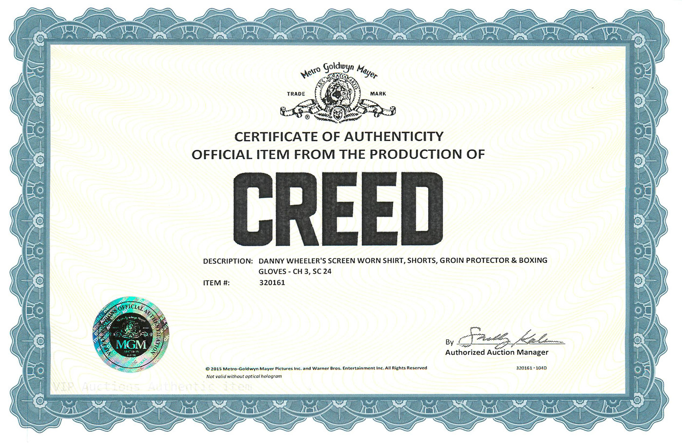 Andre Ward Screen Worn Creed Danny Wheeler Shorts Change 3 Scene 24