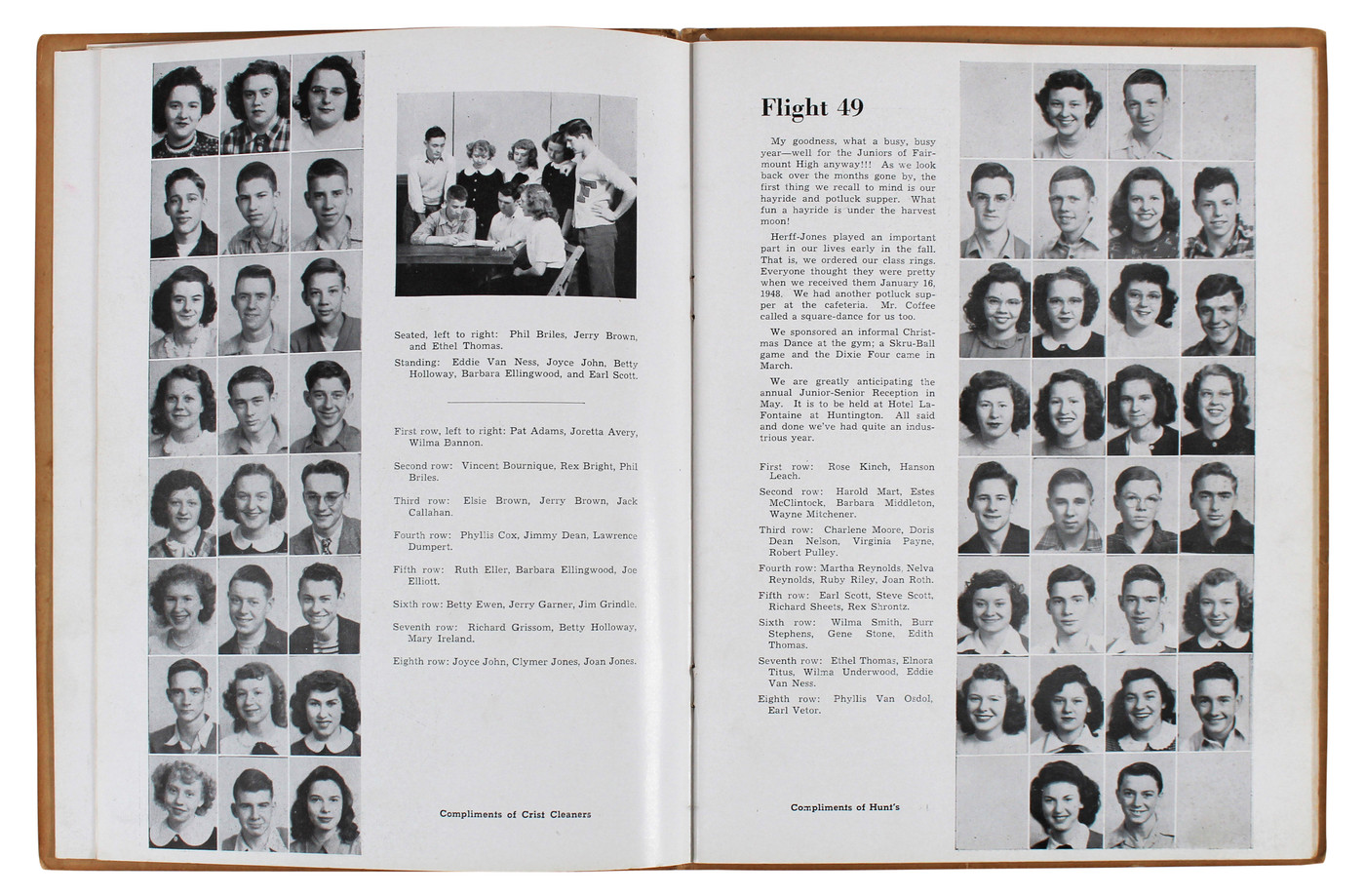 James Dean "Rack" Signed 8.25x10.75 1948 "Black And Gold" Yearbook BAS #AB77986