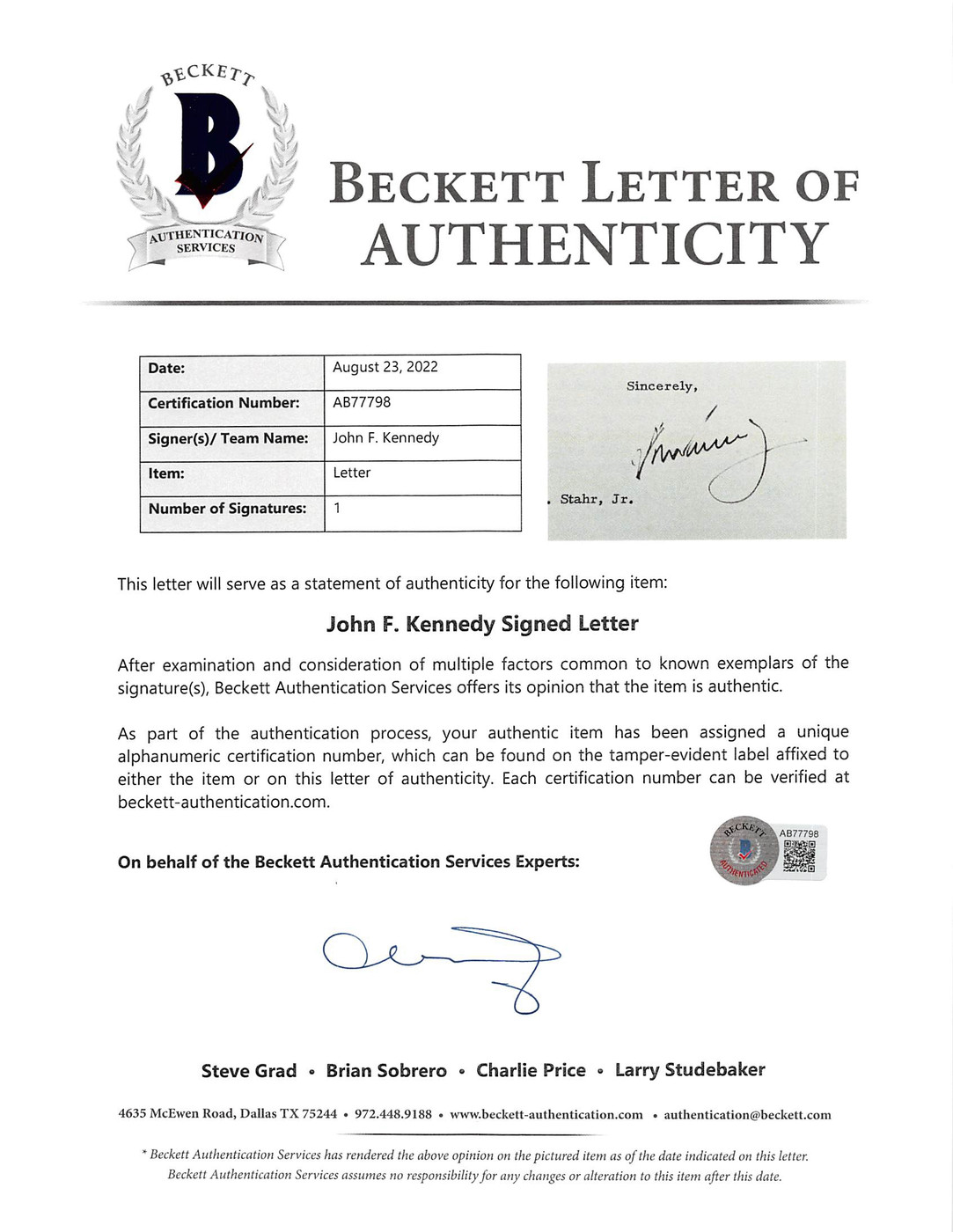 John F. Kennedy Signed 7x10.25 1962 2 Page Letter On White House Letterhead BAS