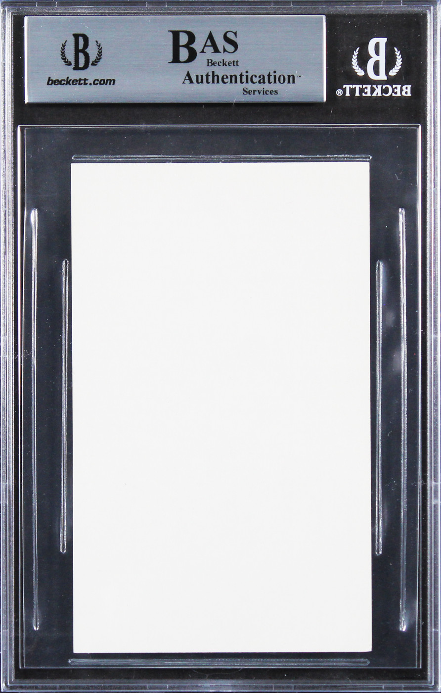 Joni Mitchell Authentic Signed 3x5 Index Card Autographed BAS Slabbed 3