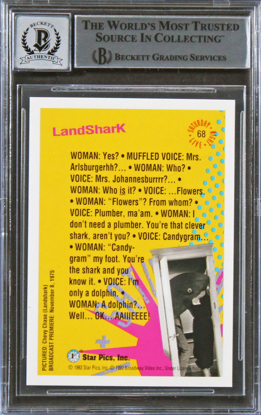 Chevy Chase Signed 1992 Star Pics Saturday Night Live #68 Card Auto 10! BAS Slab