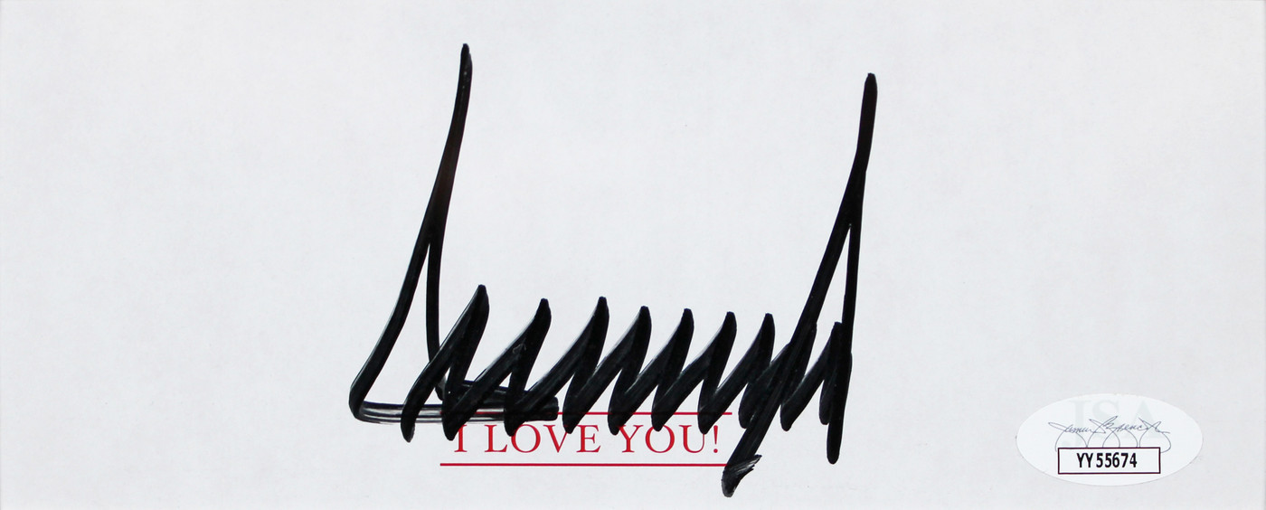 Donald J. Trump Authentic Signed & Framed Cut Signature Autographed JSA