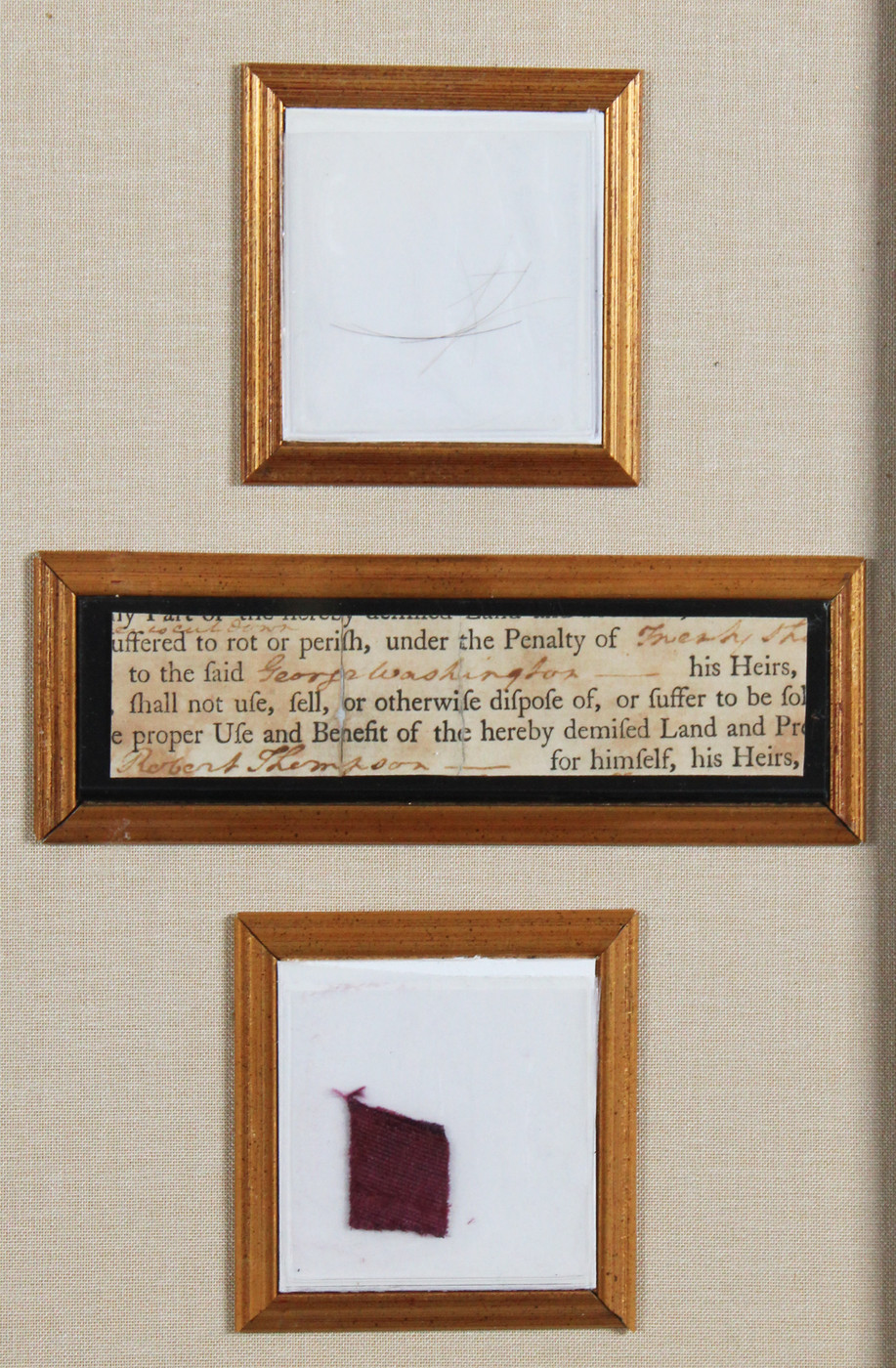 George Washington Signed 1x4.5 Cut Signature Framed Display JSA #Y18072