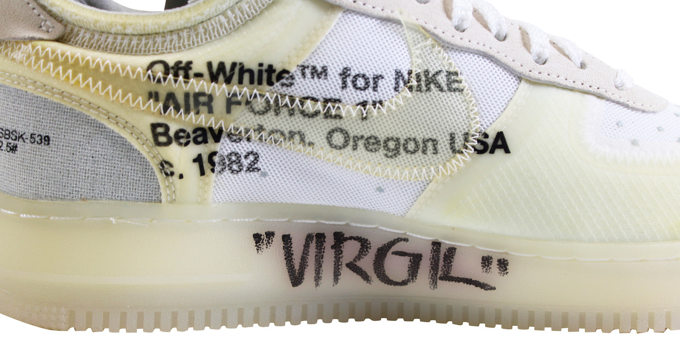 Virgil Abloh Signed 2017 Nike Off White Air Force 1 Low 