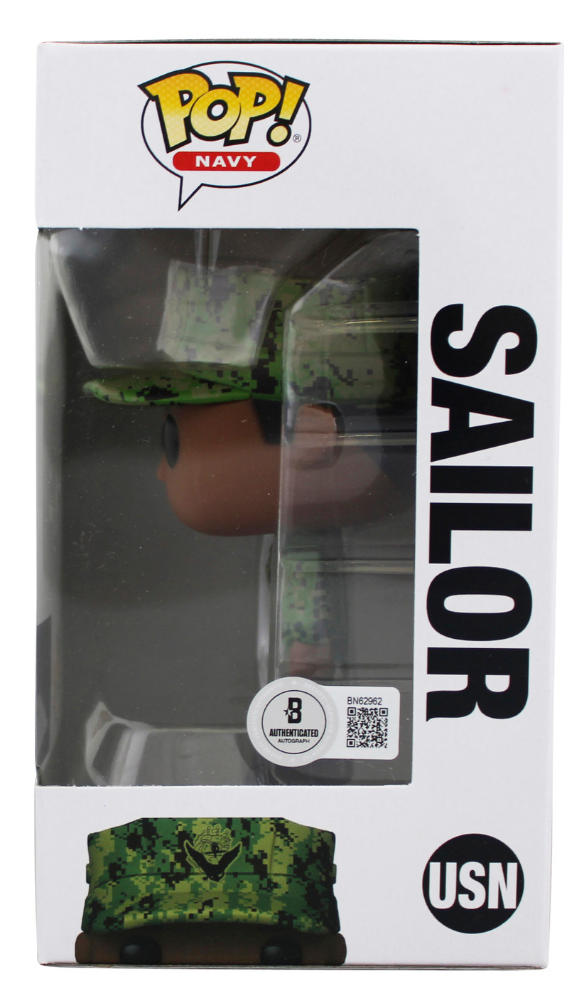 David Goggins Signed Sailor #USN Funko Pop Vinyl Figure w/ White Sig BAS