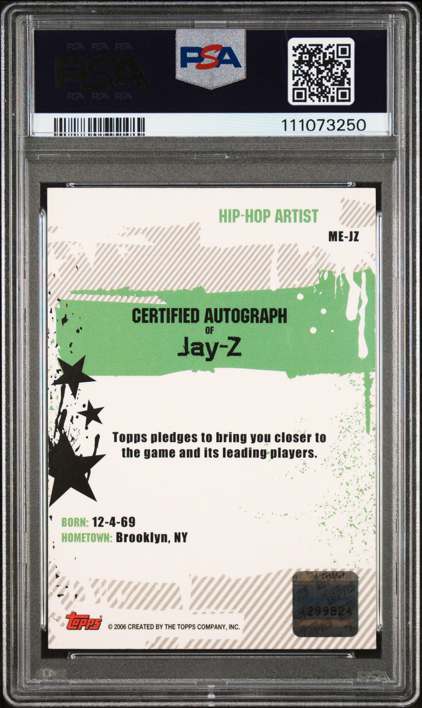 ジェイク　サイン　トレカ Jay-Z Authentic Signed 2006 Topps Marks Of Excellence #ME-JZ Card