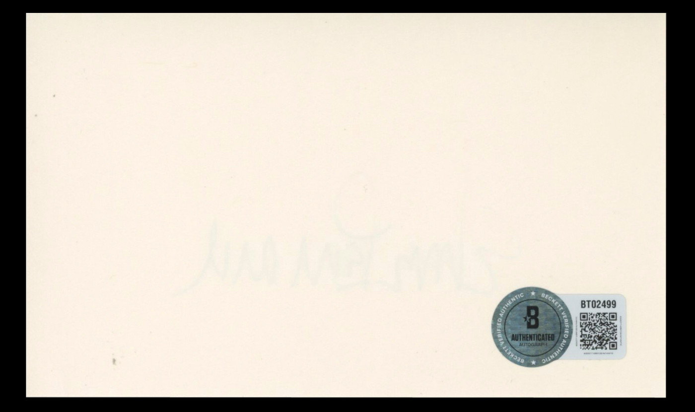 Elmore Leonard Authentic Signed 3x5 Index Card Autographed BAS #BT02499