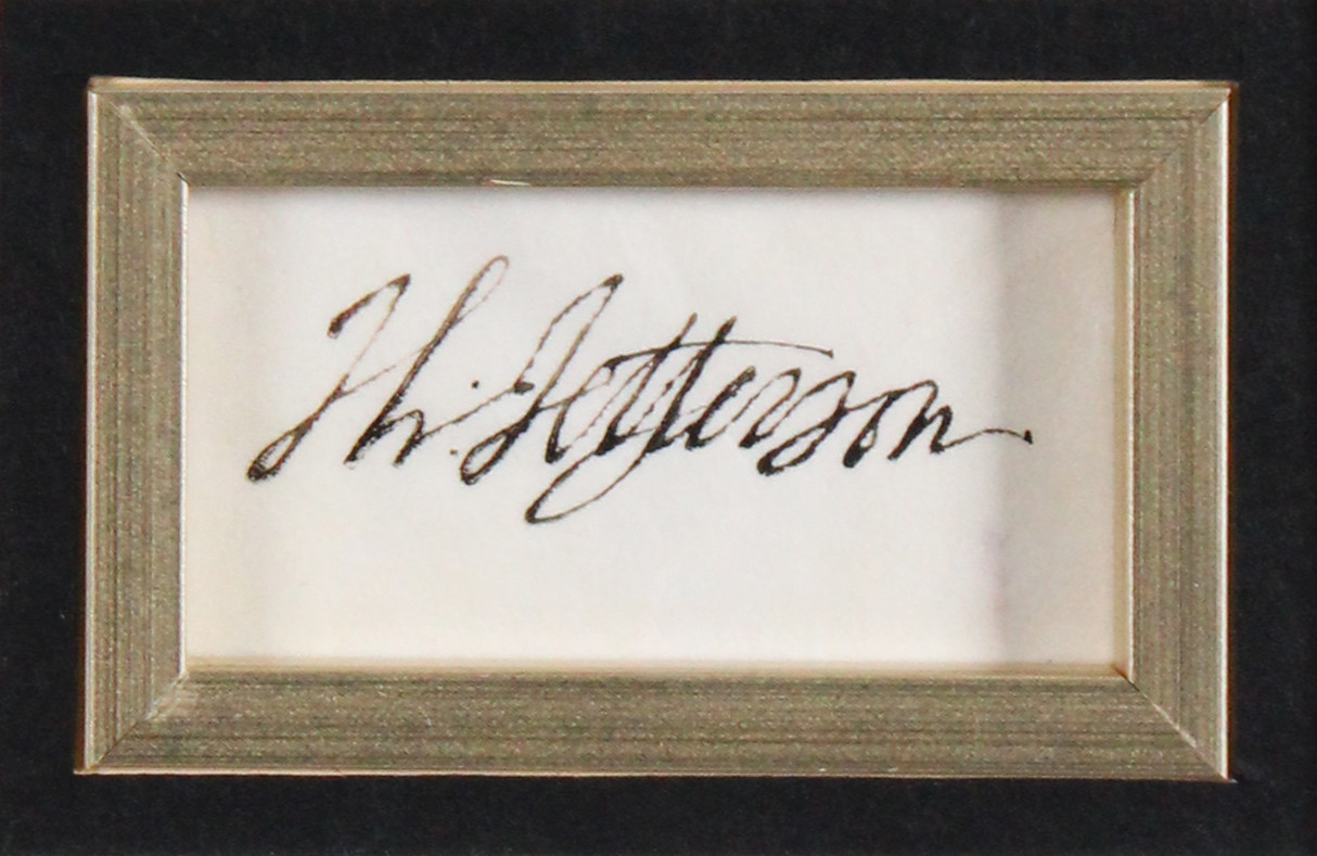 Thomas Jefferson Authentic Signed & Framed 1.5x2 Cut Signature JSA #XX32290