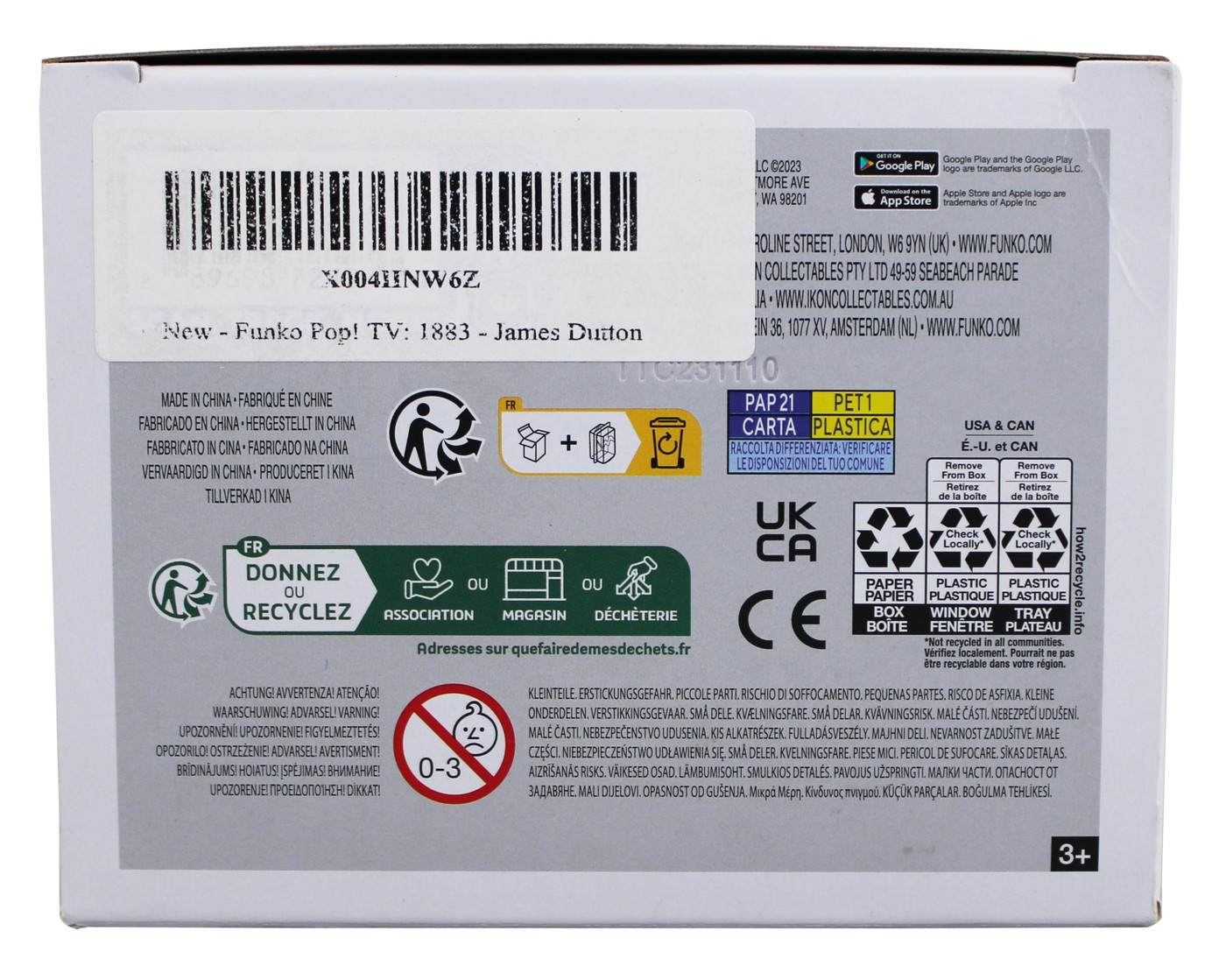 Tim McGraw 1883 Signed James Dutton #1444 Funko Pop Vinyl Figure BAS #BS28463