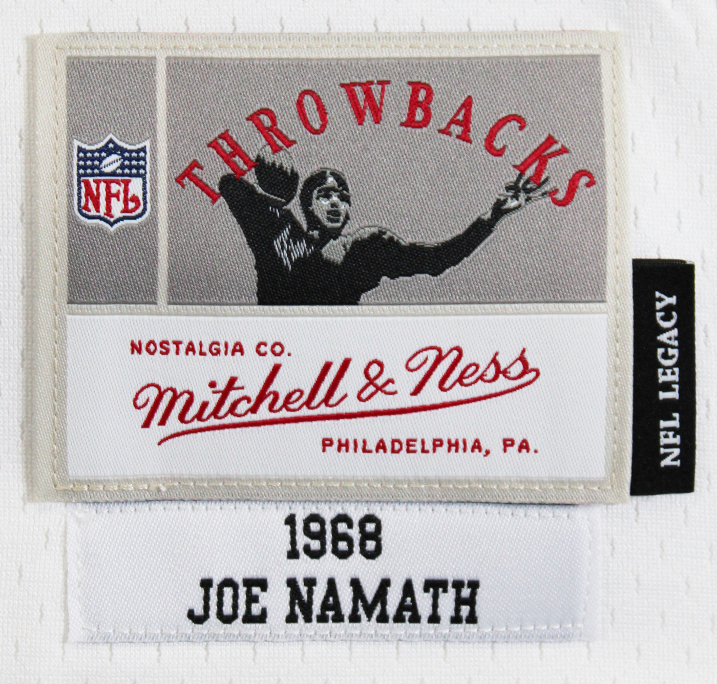 Jets Joe Namath Authentic Signed White Mitchell & Ness Jersey BAS Witnessed