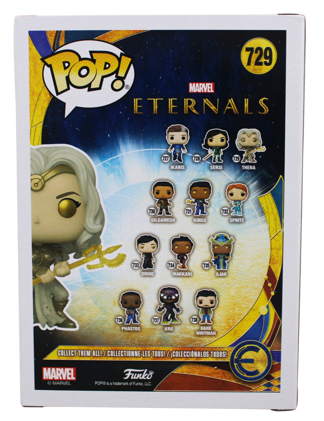 Angelina Jolie Eternals Signed Thena #729 Funko Pop Vinyl Figure