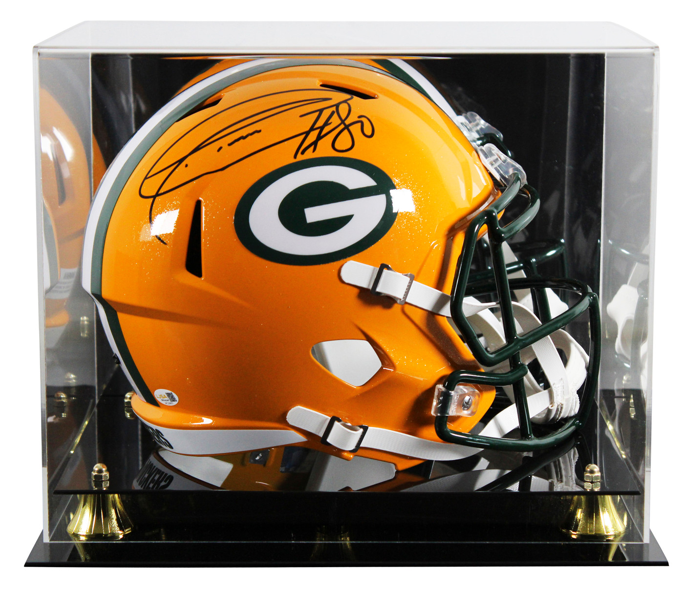 Packers Donald Driver Signed Full Size Speed Rep Helmet W/ Case JSA Witness