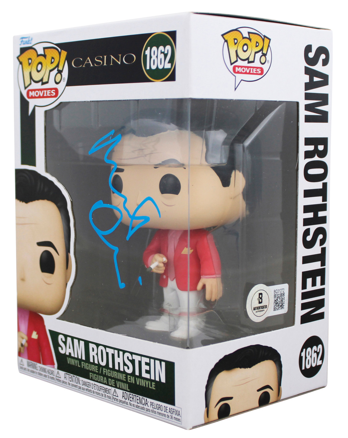 Robert DeNiro Casino Signed Sam Rothstein #1862 Funko Pop Vinyl Figure BAS