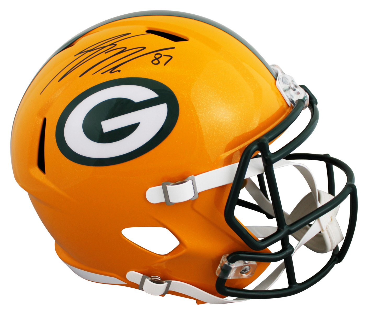Packers Jordy Nelson Authentic Signed Full Size Speed Rep Helmet W/ JSA Witness