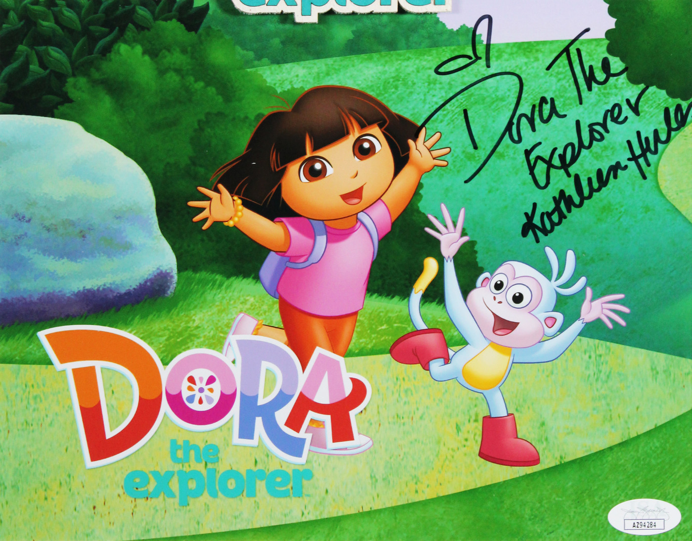 Kathleen Herles Dora The Explorer Authentic Signed Framed Display JSA #AZ94284