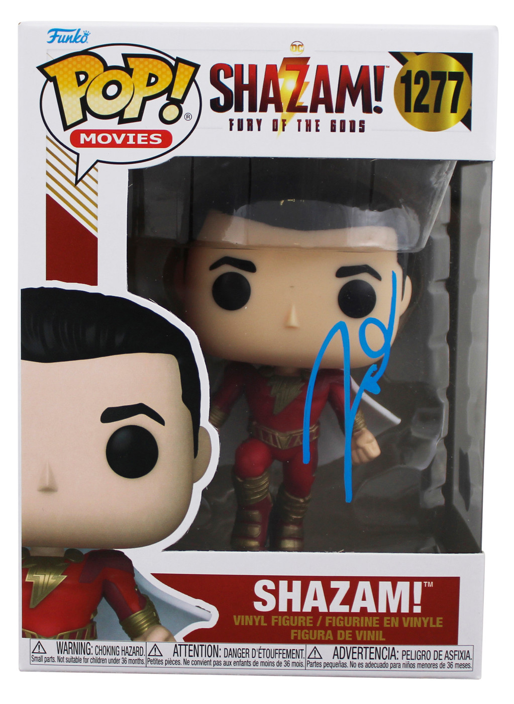 Zachary Levi Authentic Signed Shazam! #1277 Funko Pop Vinyl Figure BAS #BQ57800