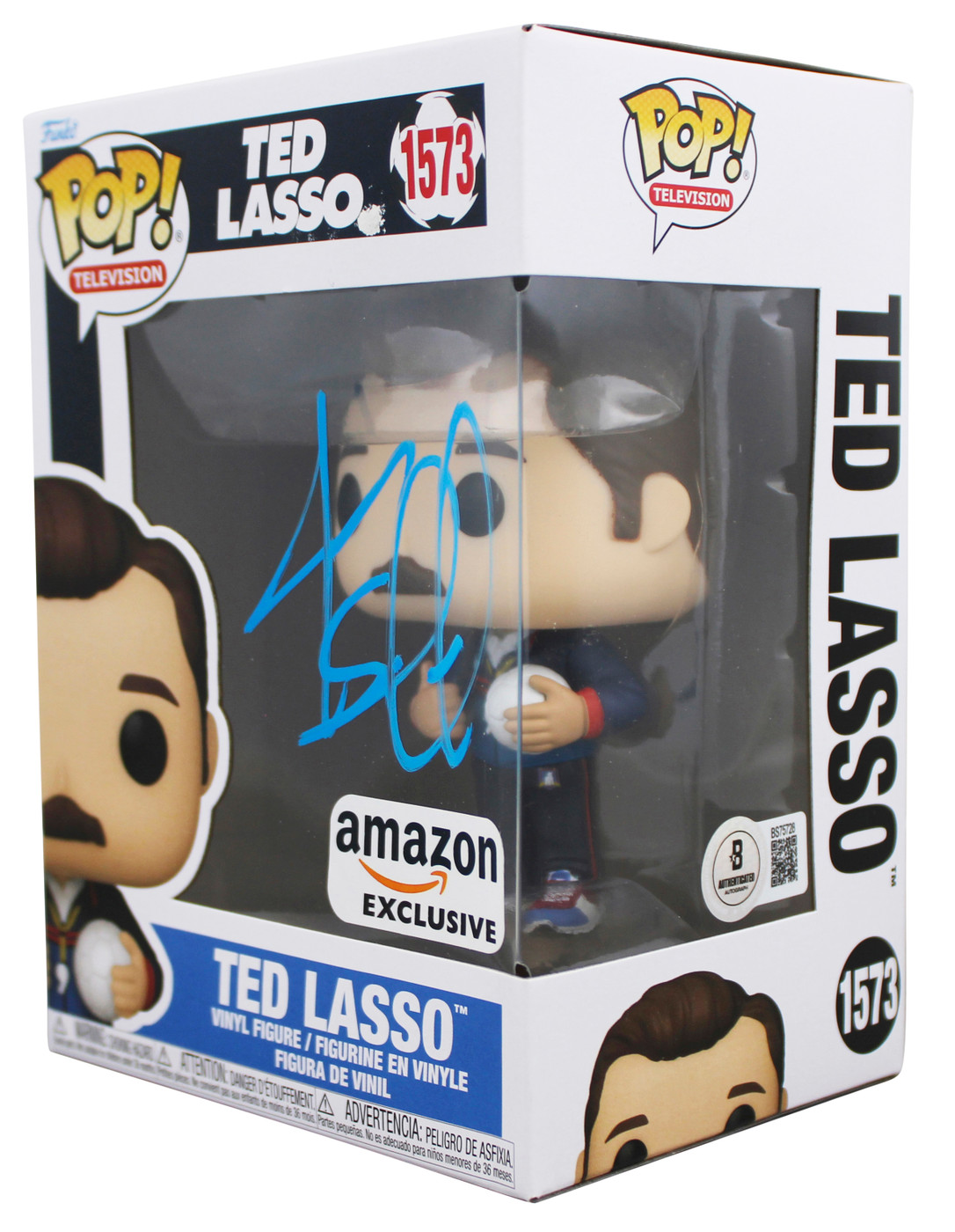 Jason Sudeikis Signed Ted Lasso #1573 Funko Pop Vinyl Figure BAS #BS75728