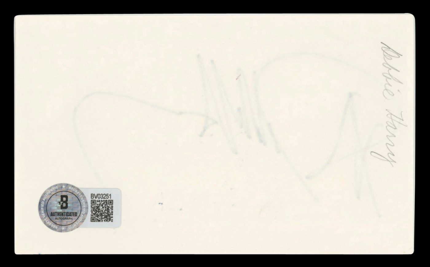 Debbie Harry Blondie Authentic Signed 3x5 Index Card Autographed BAS #BV03251