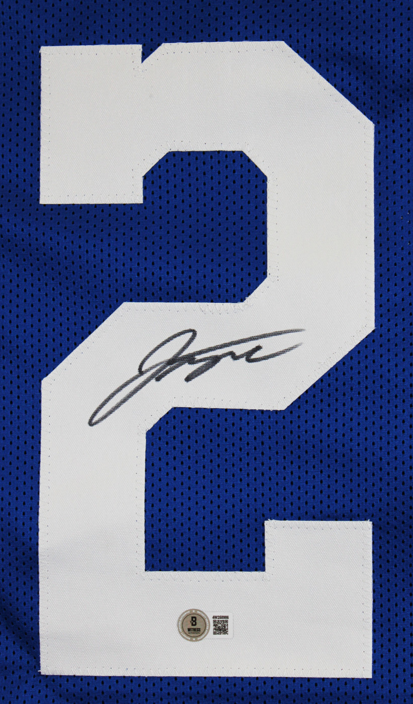 Jonathan Taylor Authentic Signed Blue Pro Style Jersey Autographed BAS Witnessed