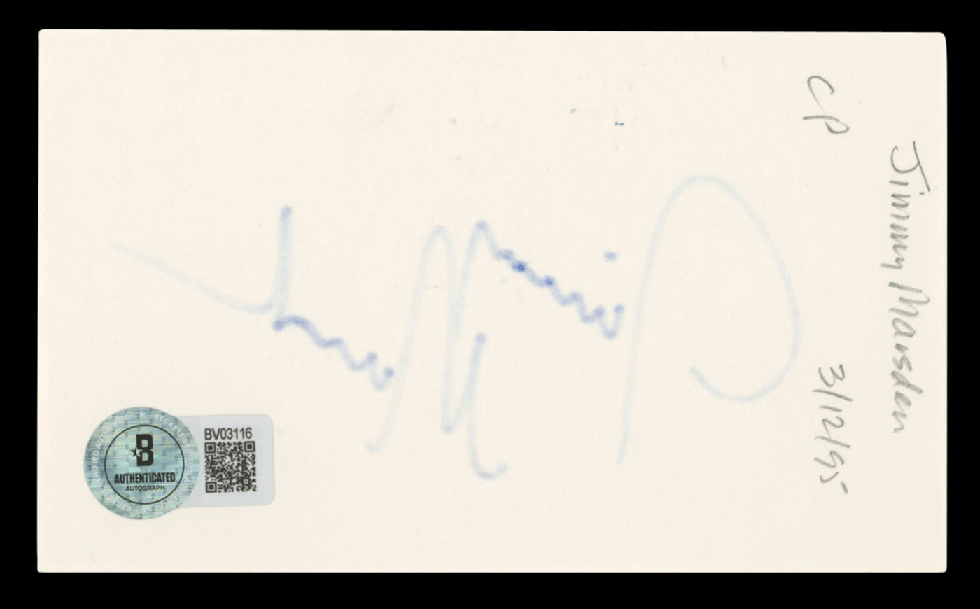 James Marsden X-Men Authentic Signed 3x5 Index Card Autographed