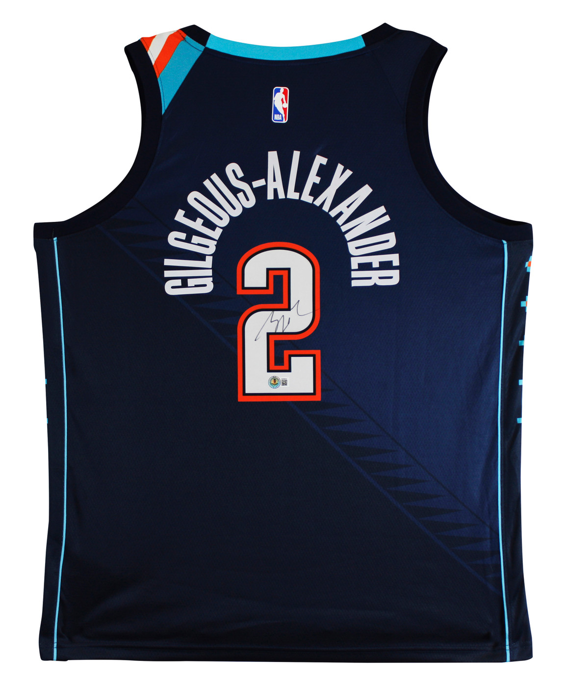 Thunder Shai Gilgeous-Alexander Signed 2025 Navy Nike City