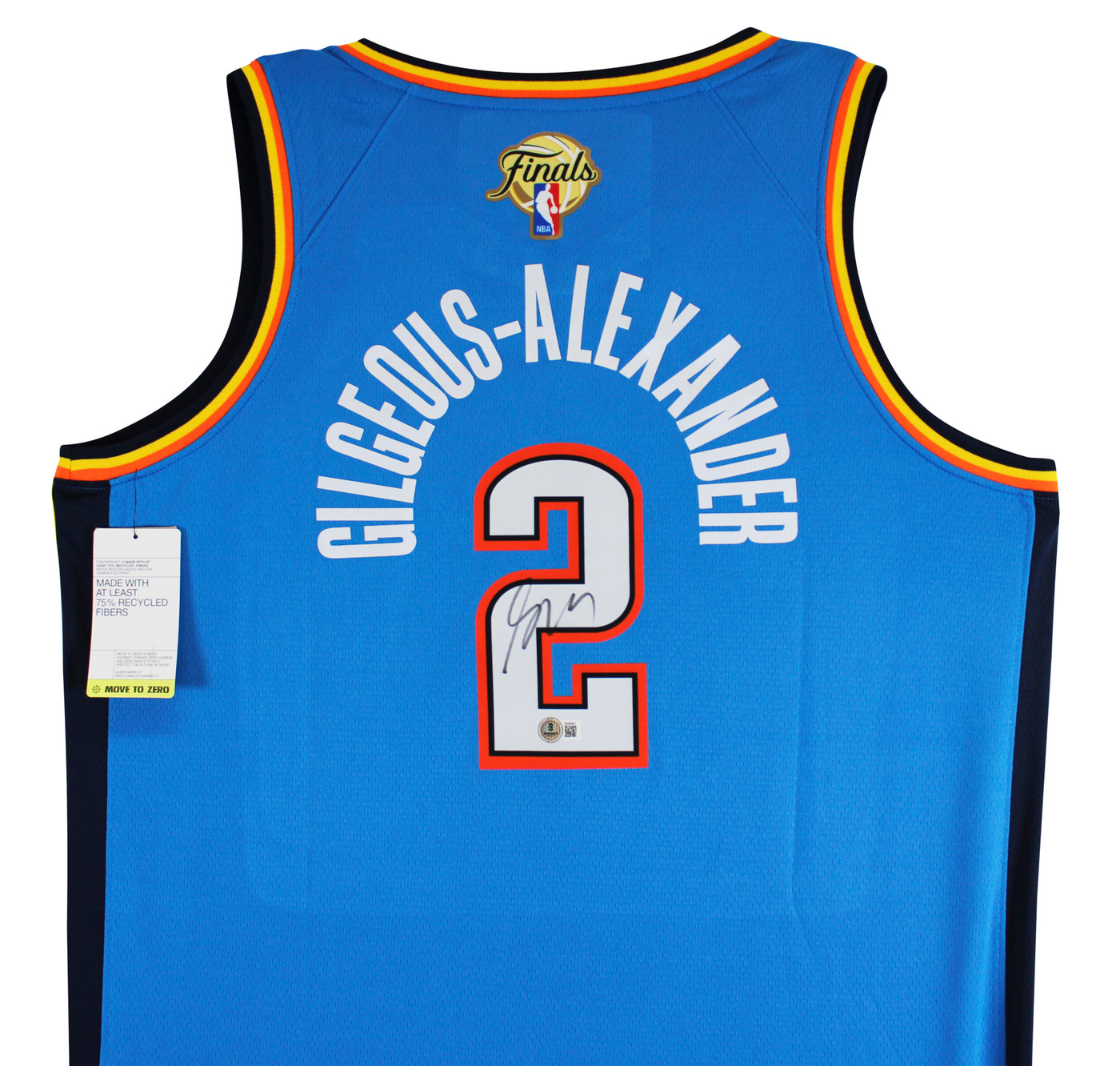 SHAI-GILGEOUS-ALEXANDER 鑑定済みサイン入りJersey Thunder Shai Gilgeous-Alexander Signed Blue Nike Icon Finals