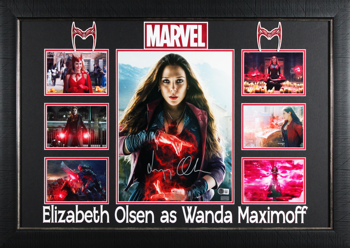 Elizabeth Olsen The Scarlet Witch Authentic Signed 11x14 Framed Photo BAS Version 1