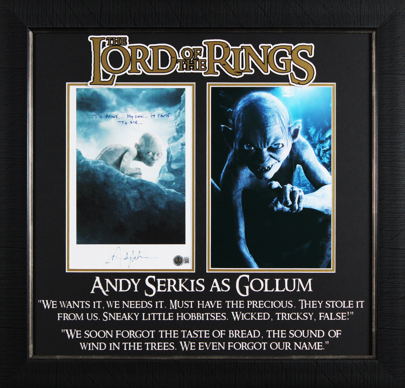 Andy Serkis Lord of the Rings Authentic Signed 8.5x11 Framed Photo BAS #BS20870