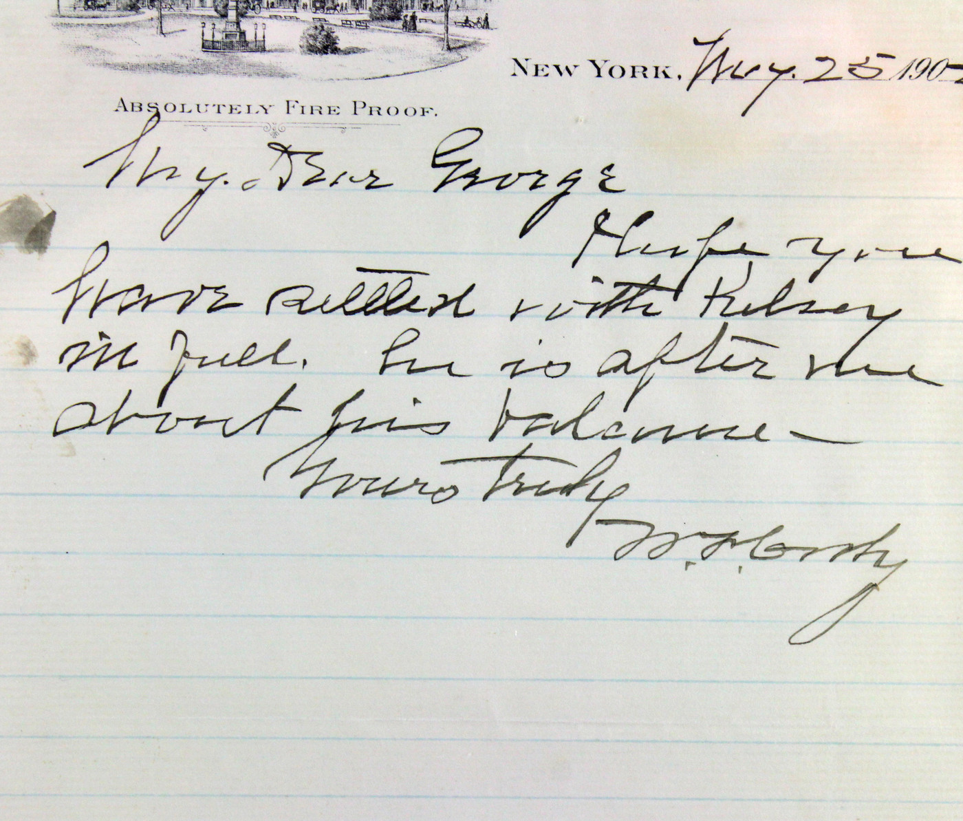 William Cody "Buffalo Bill" Signed 5.75x9 1902 Hand Written Letter BAS Slabbed