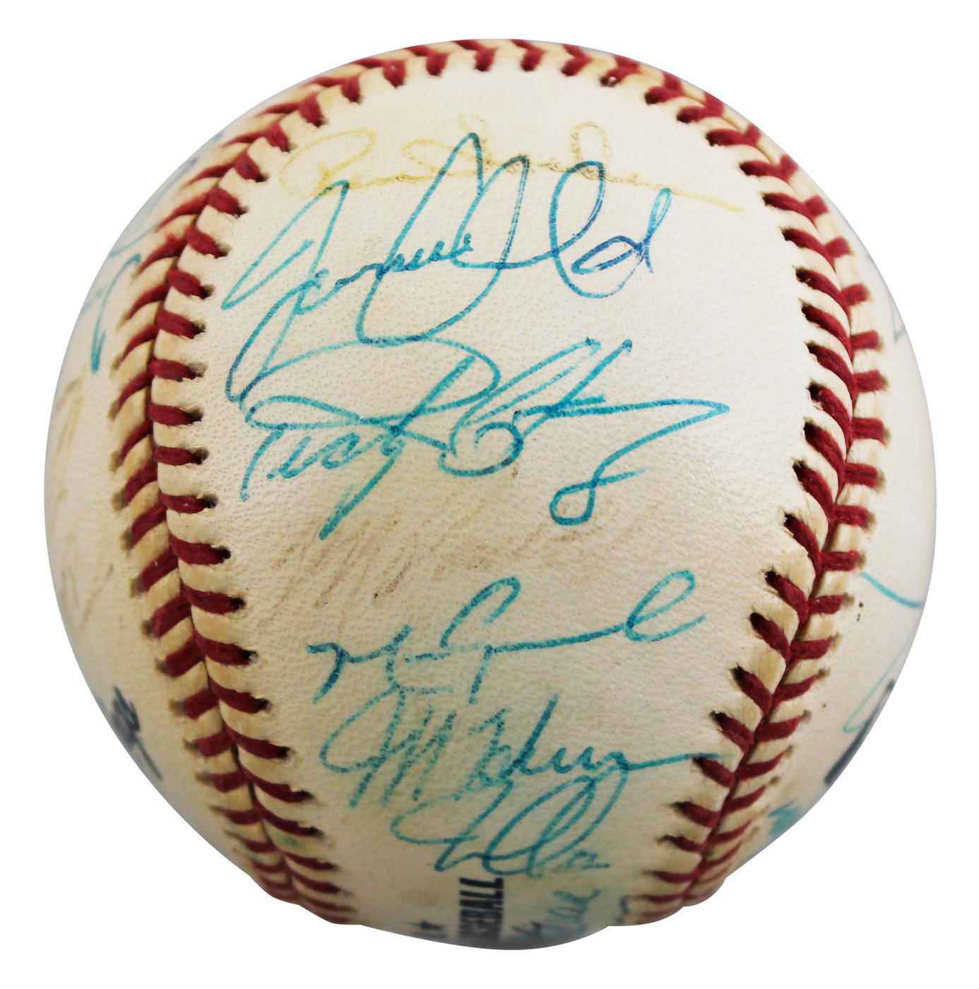 2000 Cubs (26) Girardi, Farnsworth, Aguilera +23 Signed Baseball BAS #AE64197