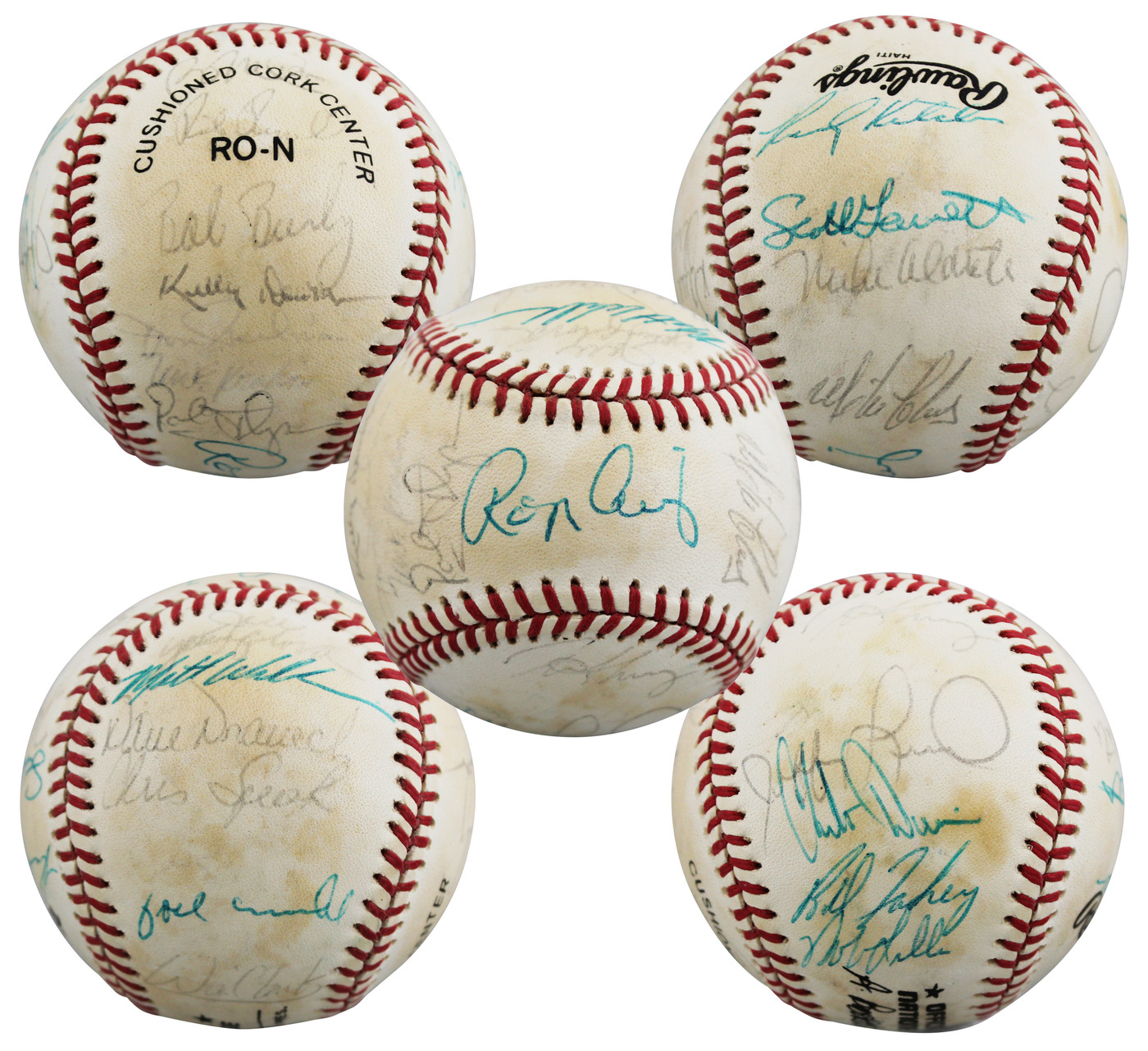 1987 Giants (23) Clark, Williams, Uribe +20 Signed ONL Baseball BAS #AE64191
