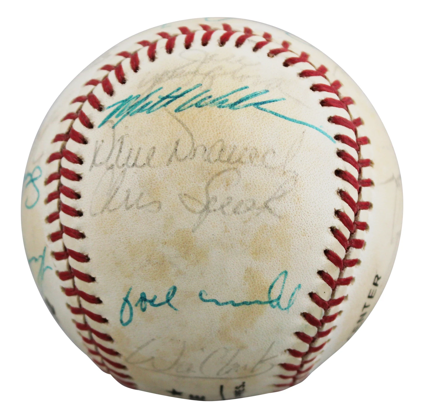 1987 Giants (23) Clark, Williams, Uribe +20 Signed ONL Baseball BAS #AE64191