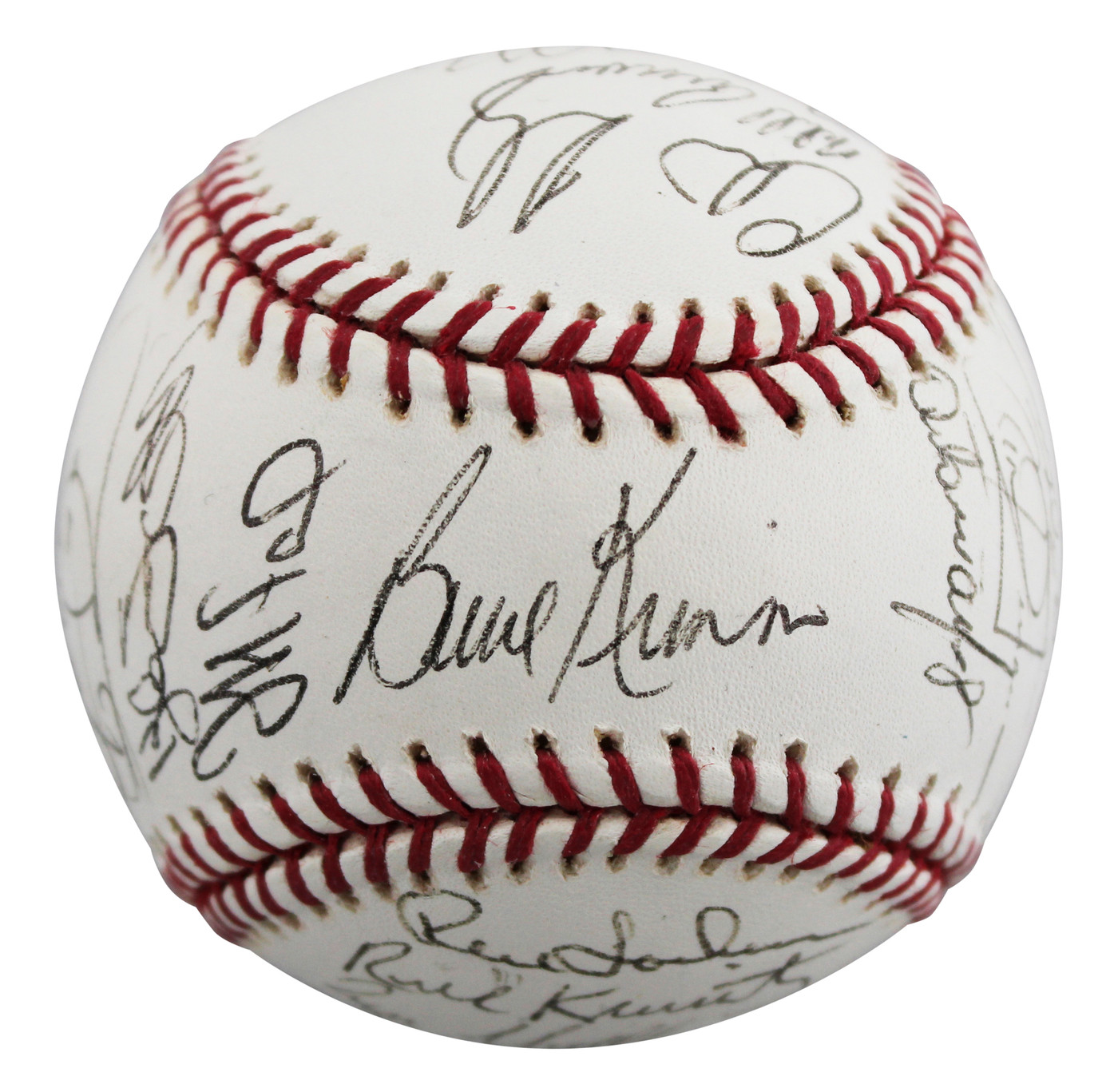 2002 Cubs (28) Santo, McGriff, Bellhorn +25 Signed OML Baseball BAS #AE64195