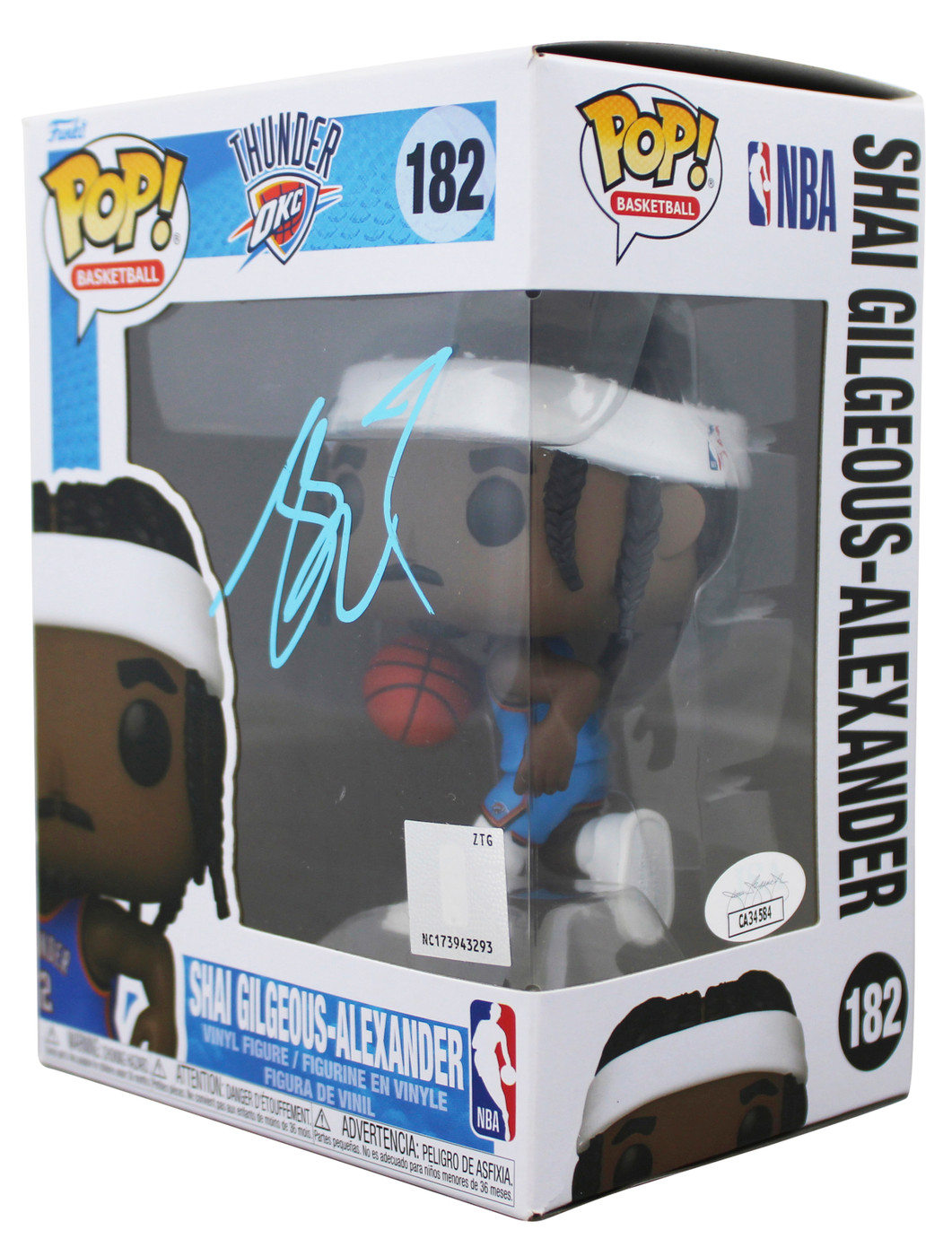 Thunder Shai Gilgeous-Alexander Signed #182 Funko Pop Vinyl Figure